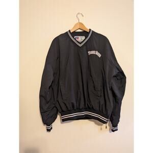 Vintage young guns black pull‎ over windbreaker Russell athletic size L nylon
